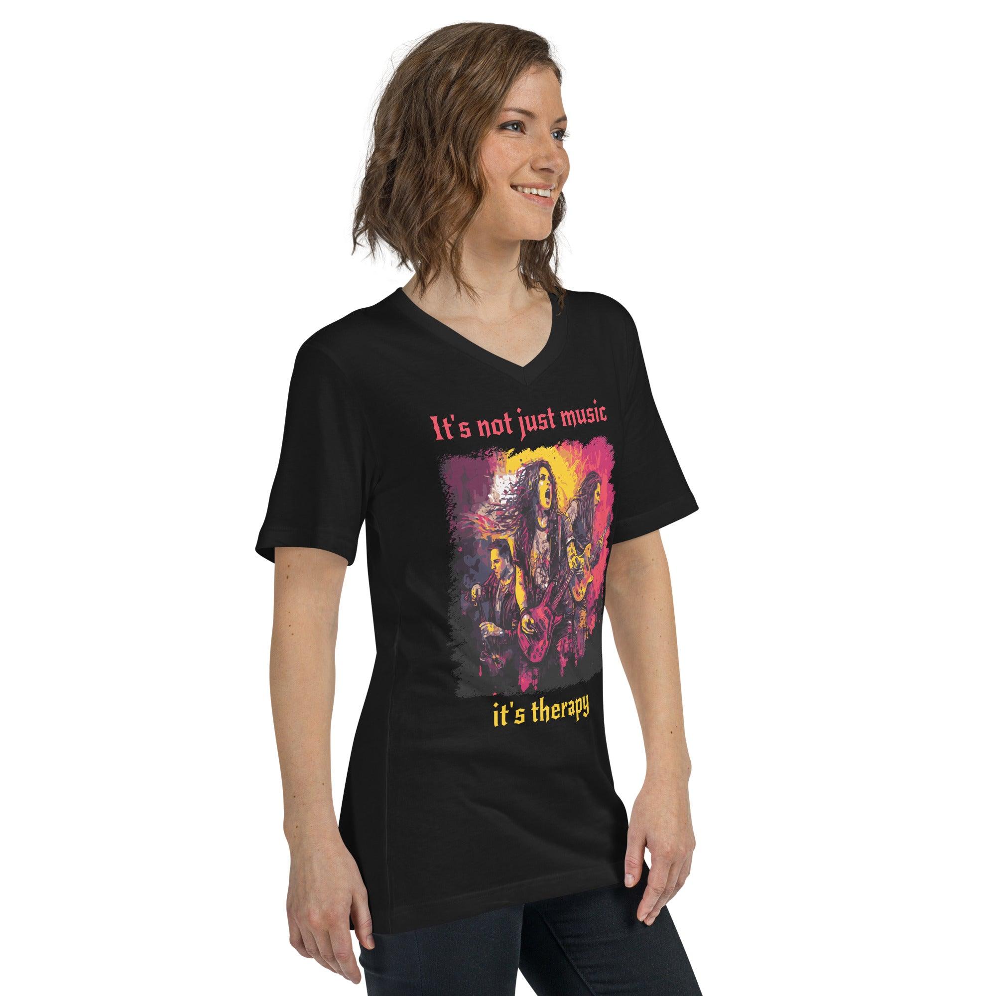 It's Therapy Unisex Short Sleeve V-Neck T-Shirt - Beyond T-shirts