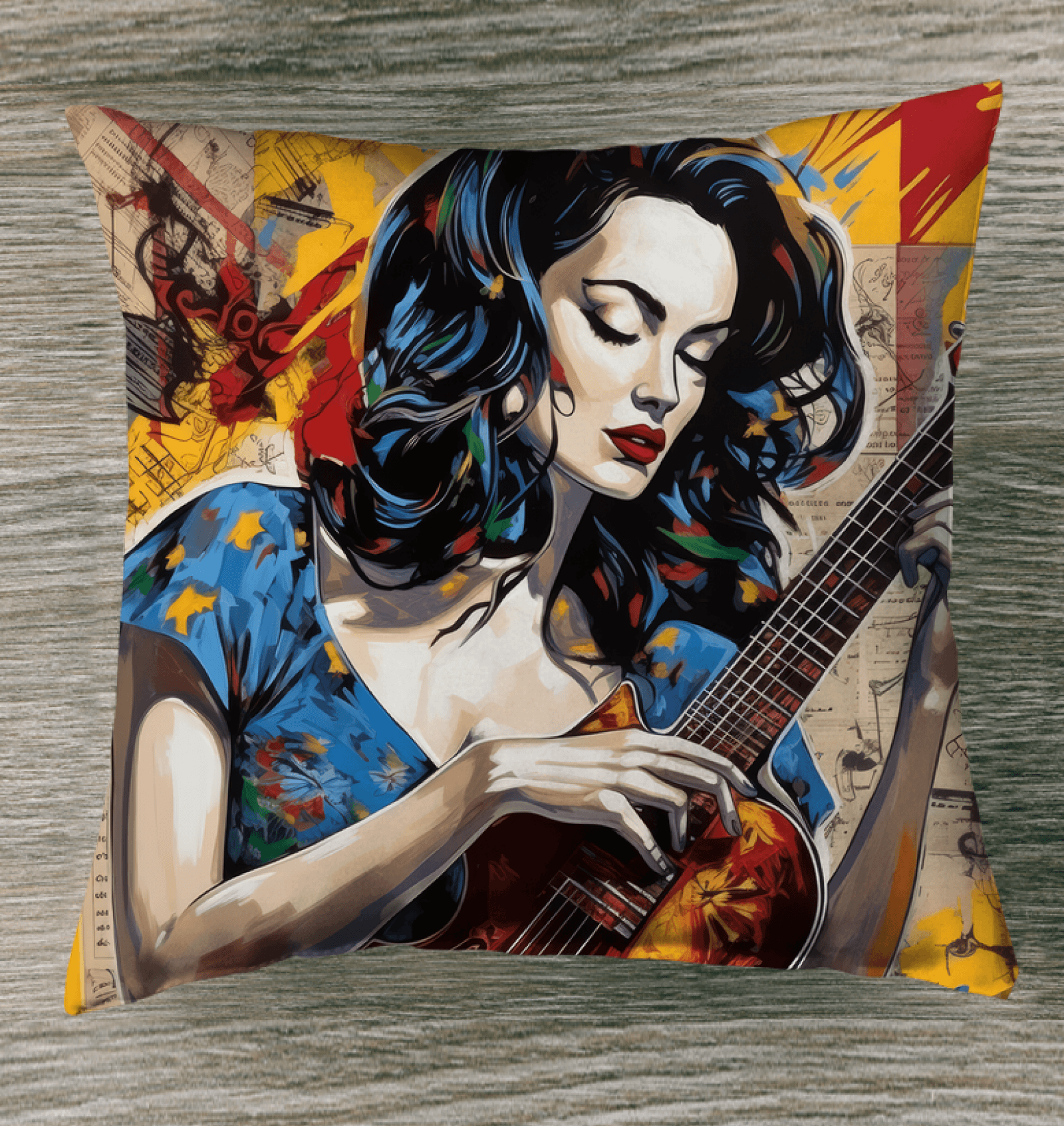 Music Lover's Pillow - Just a Guitarist Design