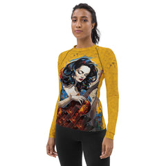 Trendy Guitarist Rash Guard for Women - Back View