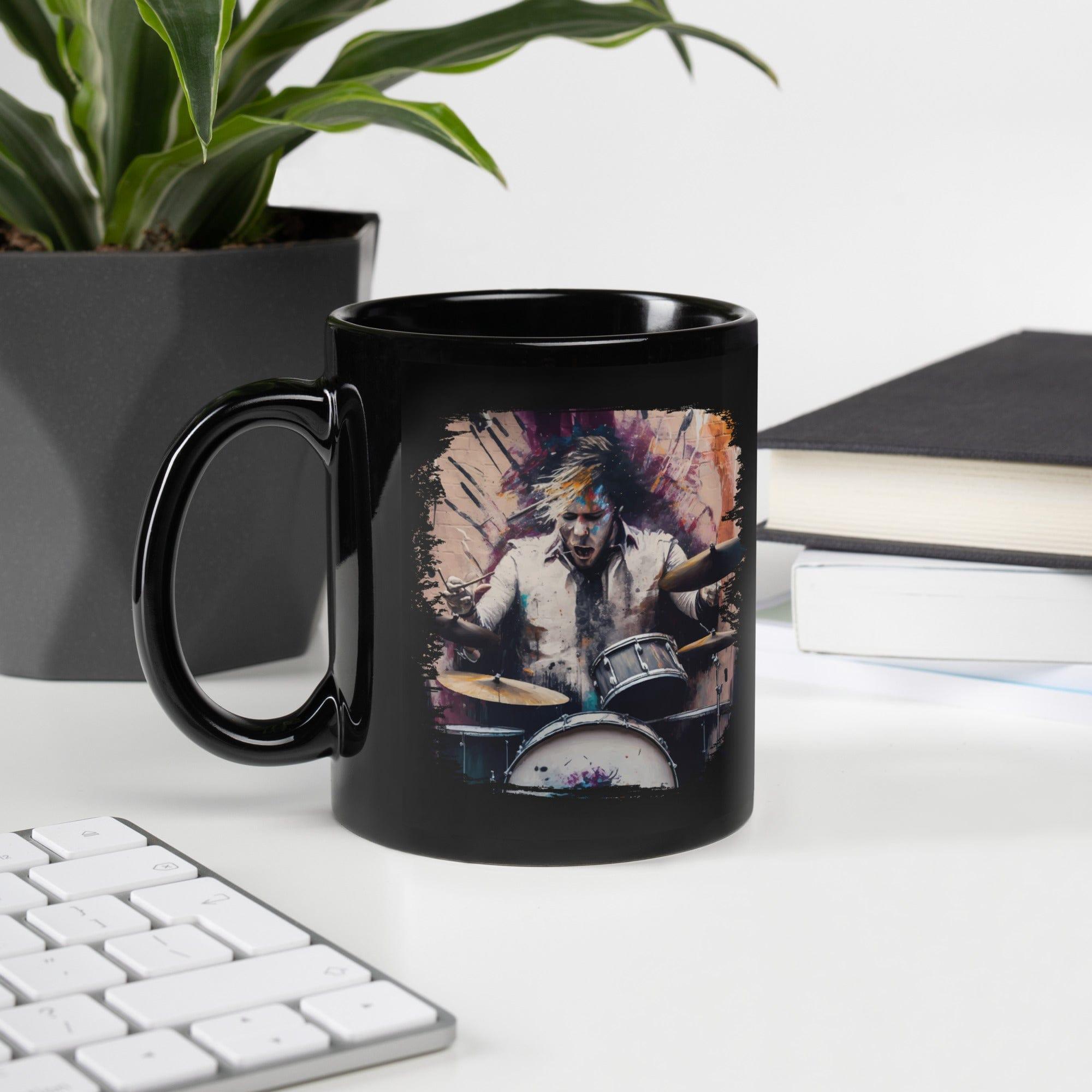 Keeping The Beat Tight Black Glossy Mug - Beyond T-shirts