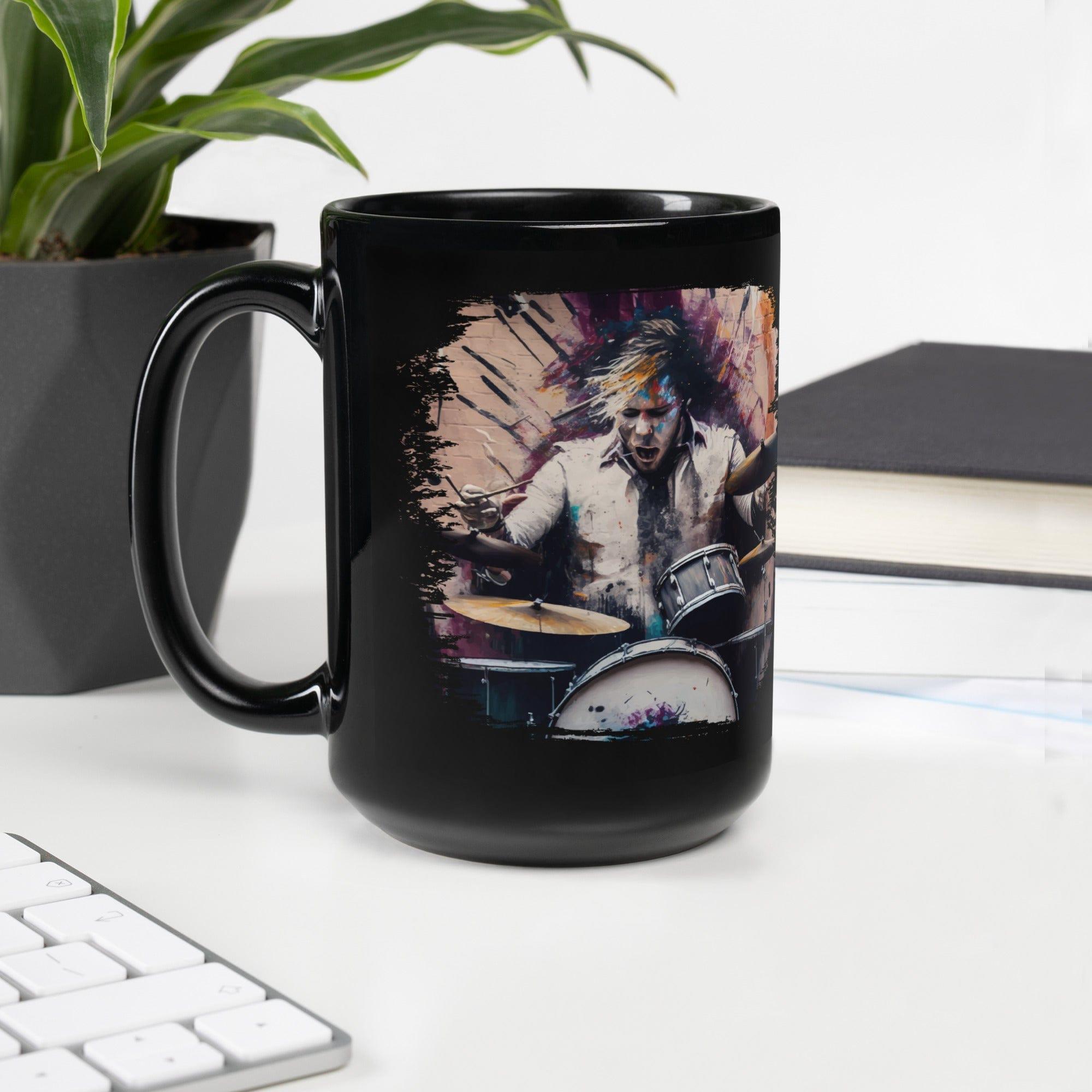 Keeping The Beat Tight Black Glossy Mug - Beyond T-shirts