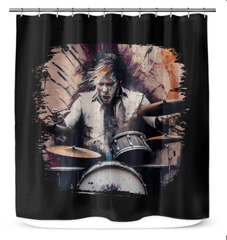 Keeping The Beat Tight Shower Curtain - Beyond T-shirts