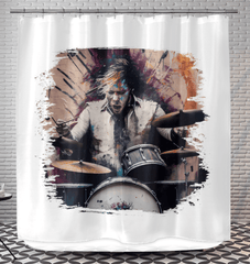 Keeping The Beat Tight Shower Curtain - Beyond T-shirts