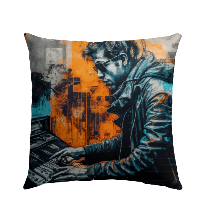 Keyboard Sorcery At Play Outdoor Pillow - Beyond T-shirts