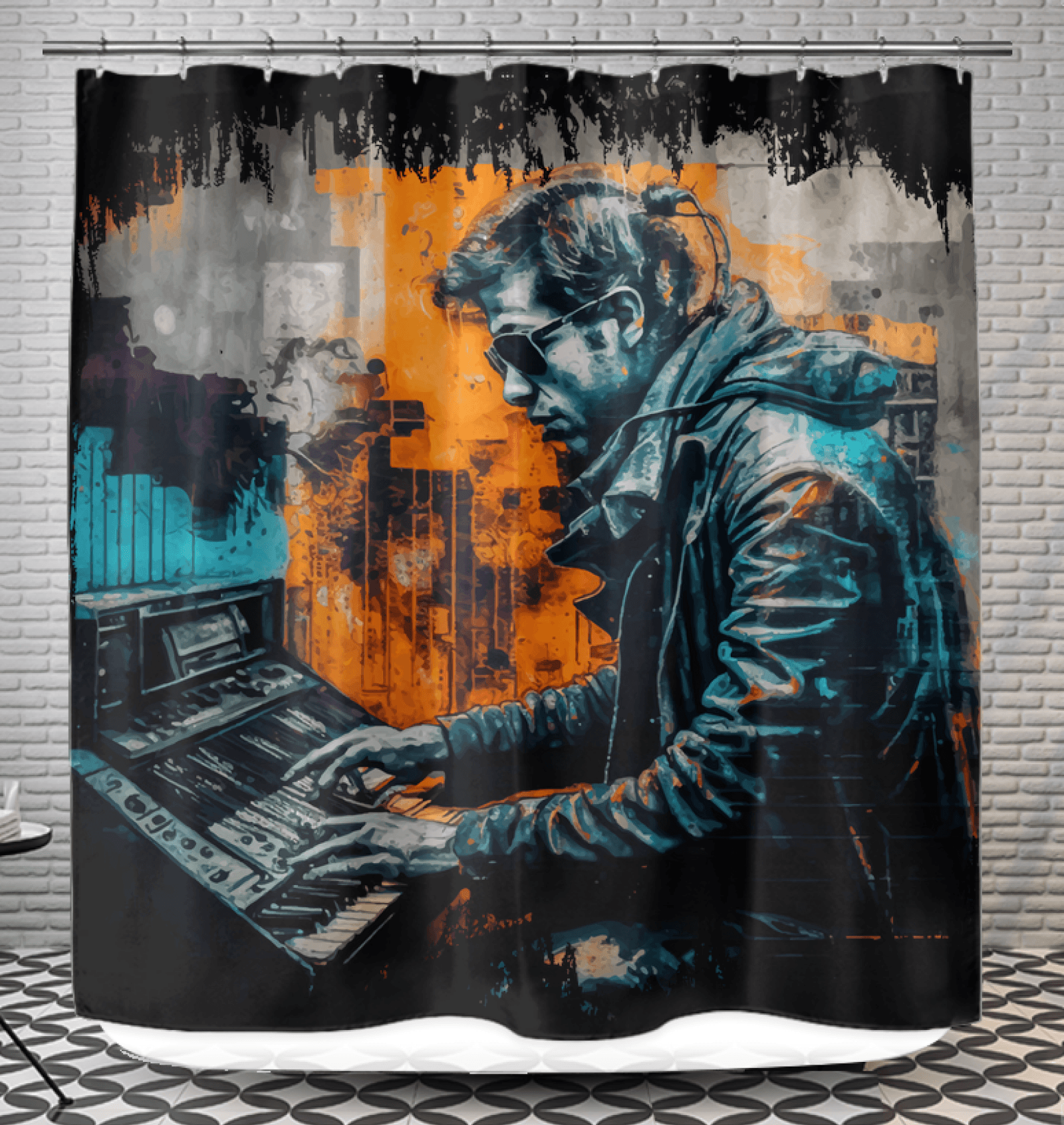 Keyboard Sorcery At Play Shower Curtain - Beyond T-shirts