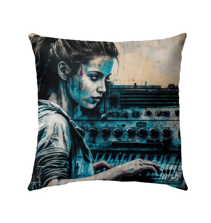 Keys And Strings Magic Outdoor Pillow - Beyond T-shirts