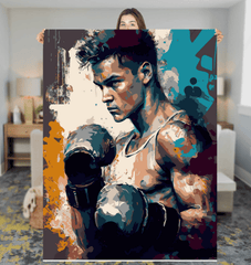 Kickboxing Glory Sherpa Blanket - Front View