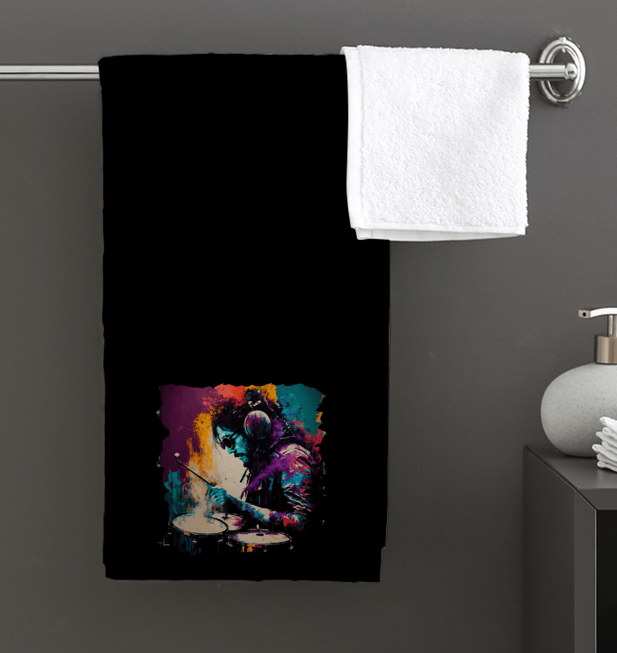 Killing It On Drums Bath Towel - Beyond T-shirts