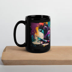 Killing It On Drums Black Glossy Mug - Beyond T-shirts