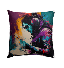 Killing It On Drums Outdoor Pillow - Beyond T-shirts