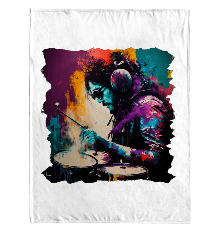 Killing It On Drums Sherpa Blanket - Beyond T-shirts