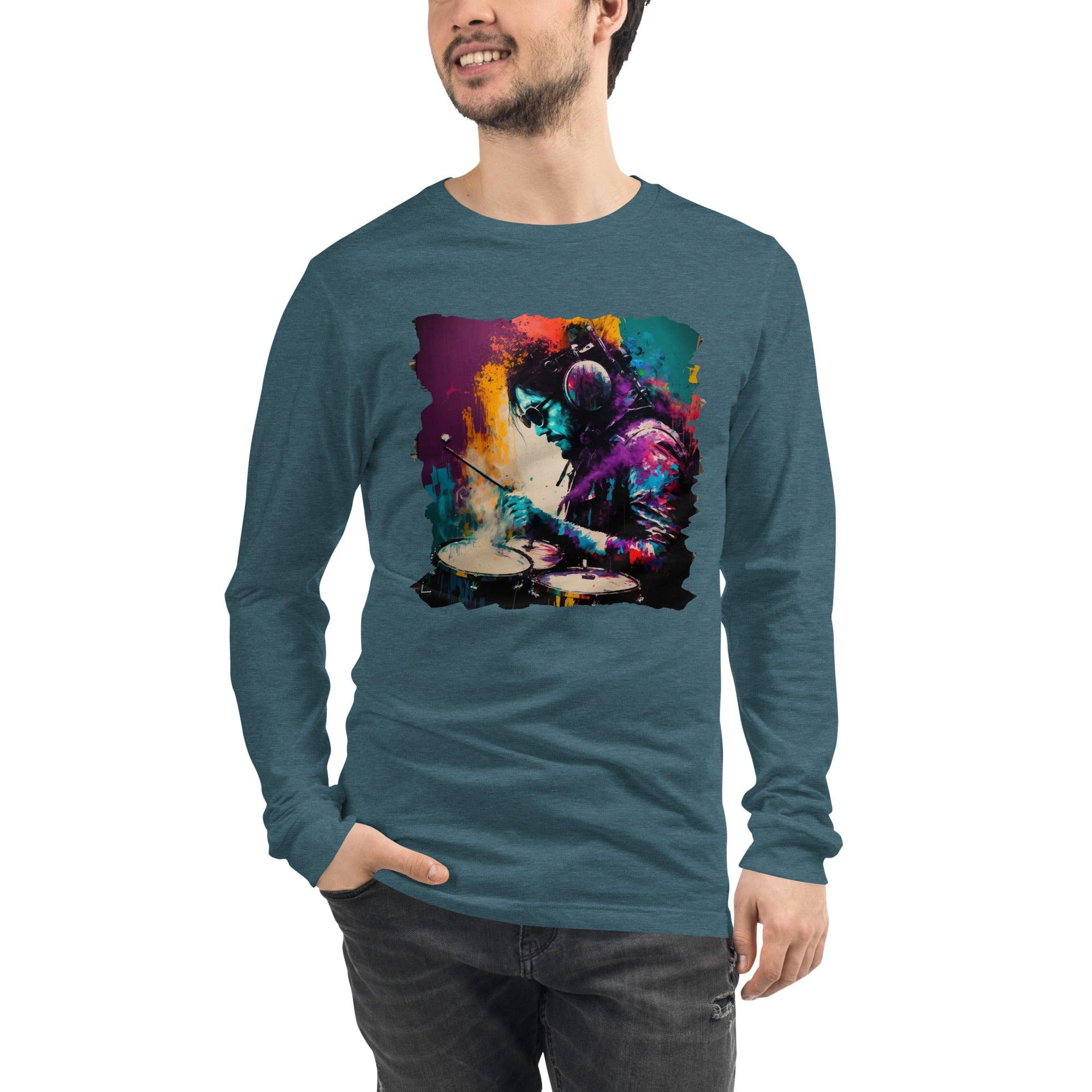 Killing It On Drums Unisex Long Sleeve Tee - Beyond T-shirts