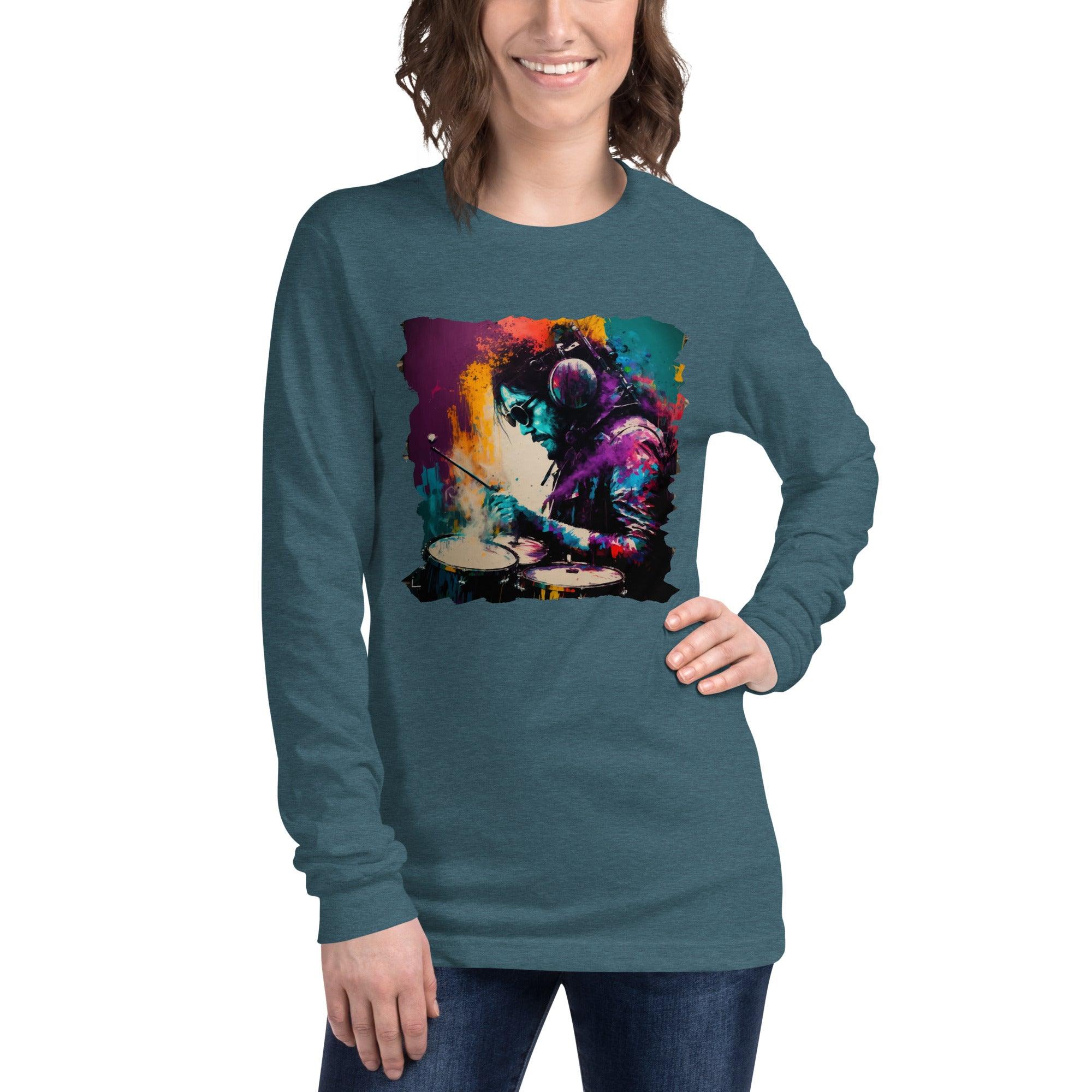 Killing It On Drums Unisex Long Sleeve Tee - Beyond T-shirts