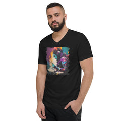 Killing It On Drums Unisex Short Sleeve V-Neck T-Shirt - Beyond T-shirts