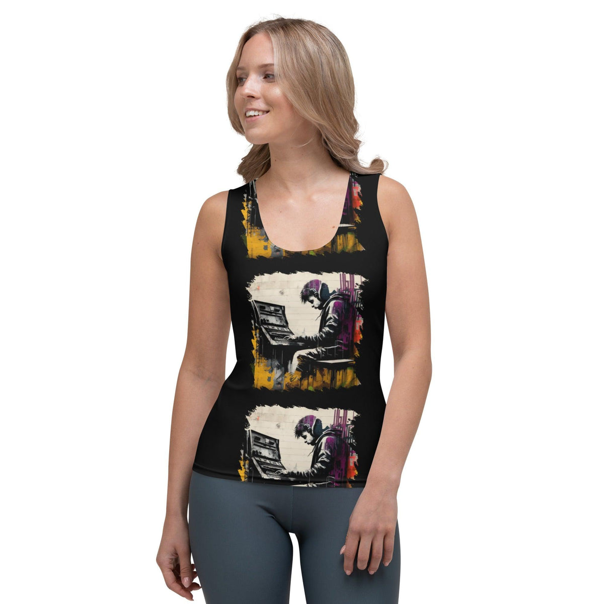 Lay Down Some Keys Sublimation Cut & Sew Tank Top - Beyond T-shirts