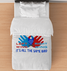 Left Or Right Wing Duvet Cover - Beyond T-shirts