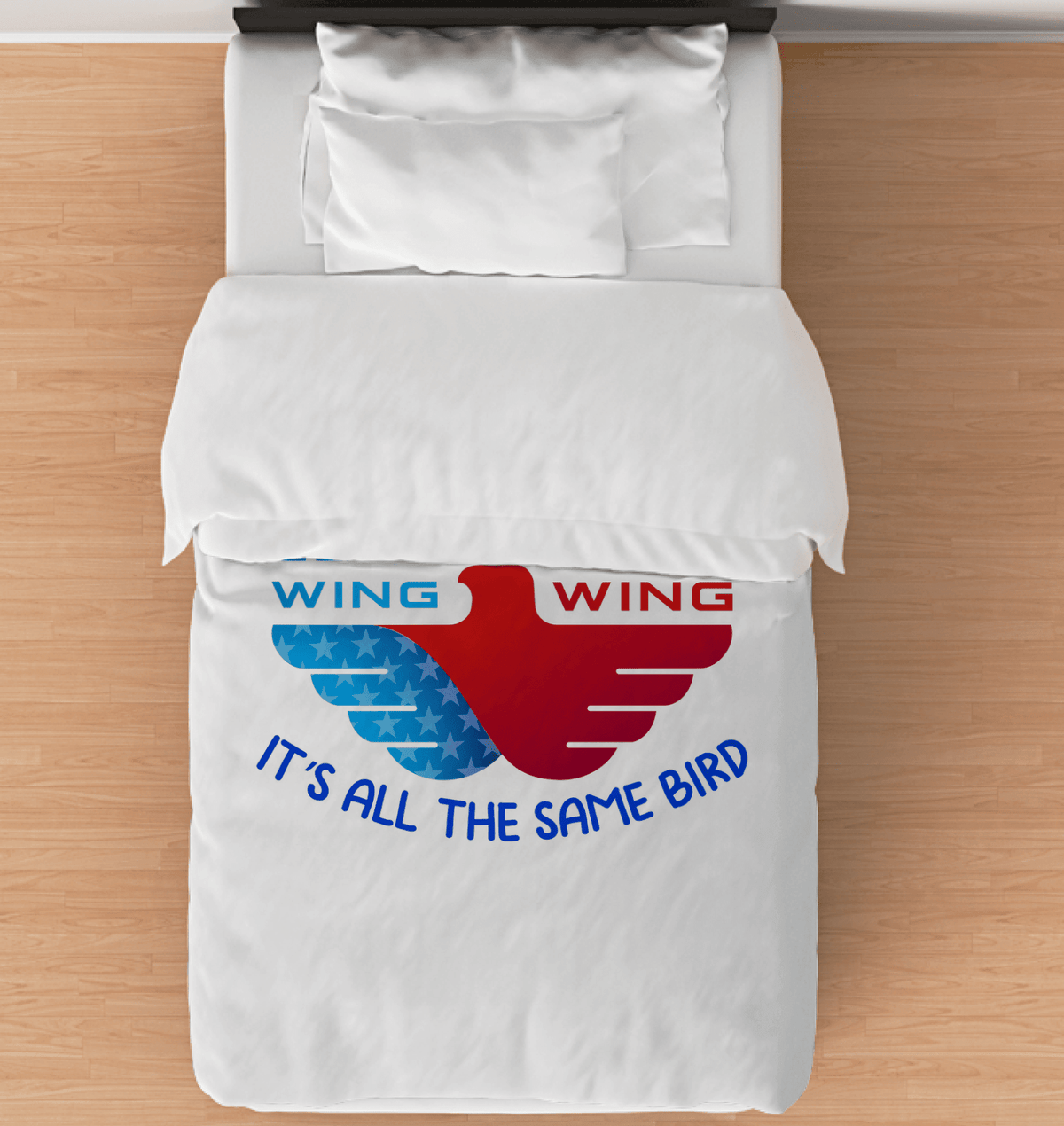 Left Or Right Wing Duvet Cover - Beyond T-shirts