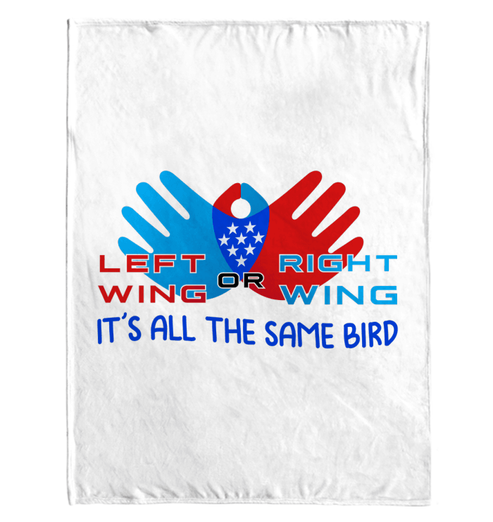 Left Or Right Wing Sherpa Blanket - Beyond T-shirts