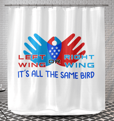 Left Or Right Wing Shower Curtain - Beyond T-shirts