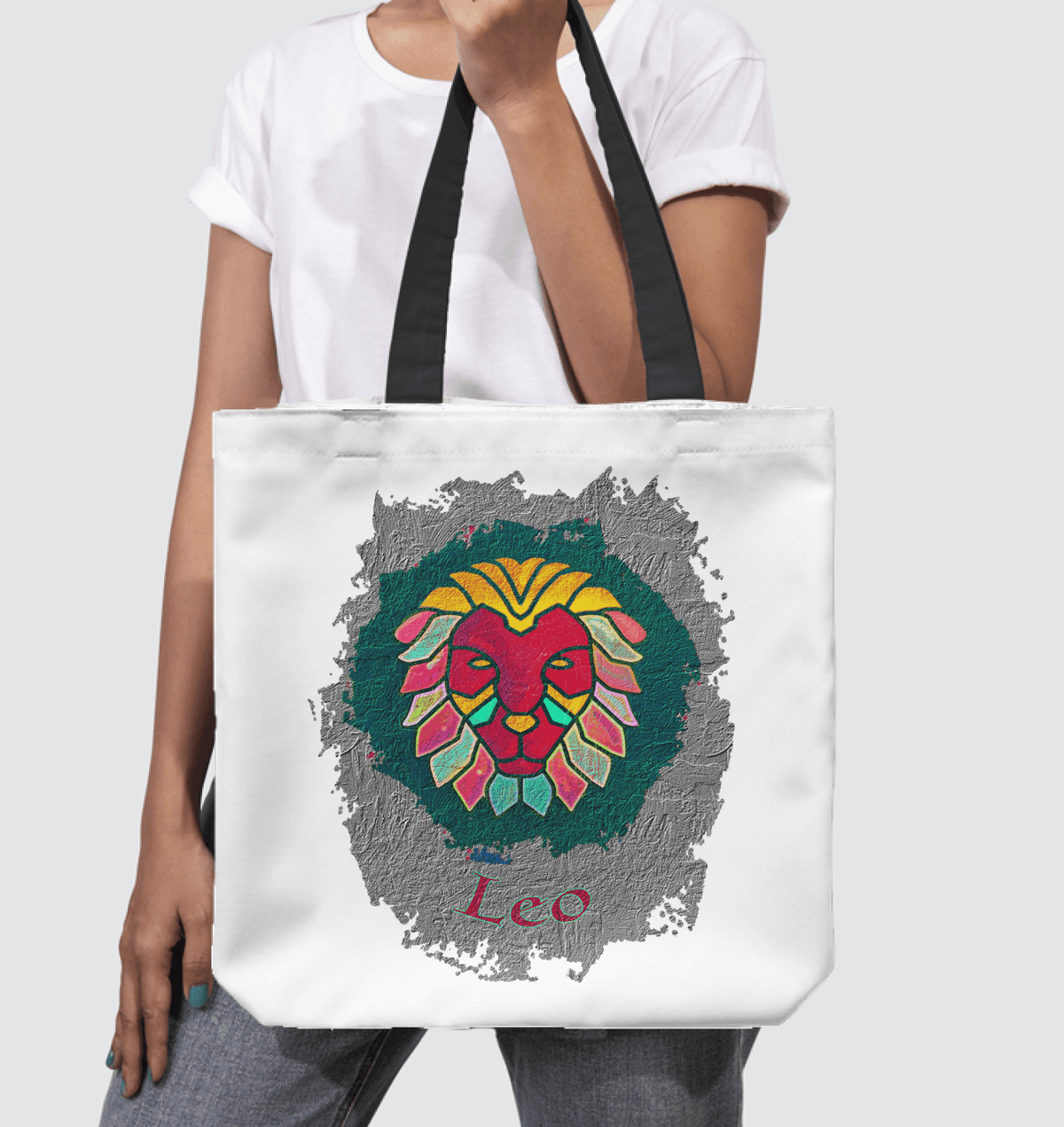 Leo Basketweave Tote Bag | Zodiac Series 11 - Beyond T-shirts