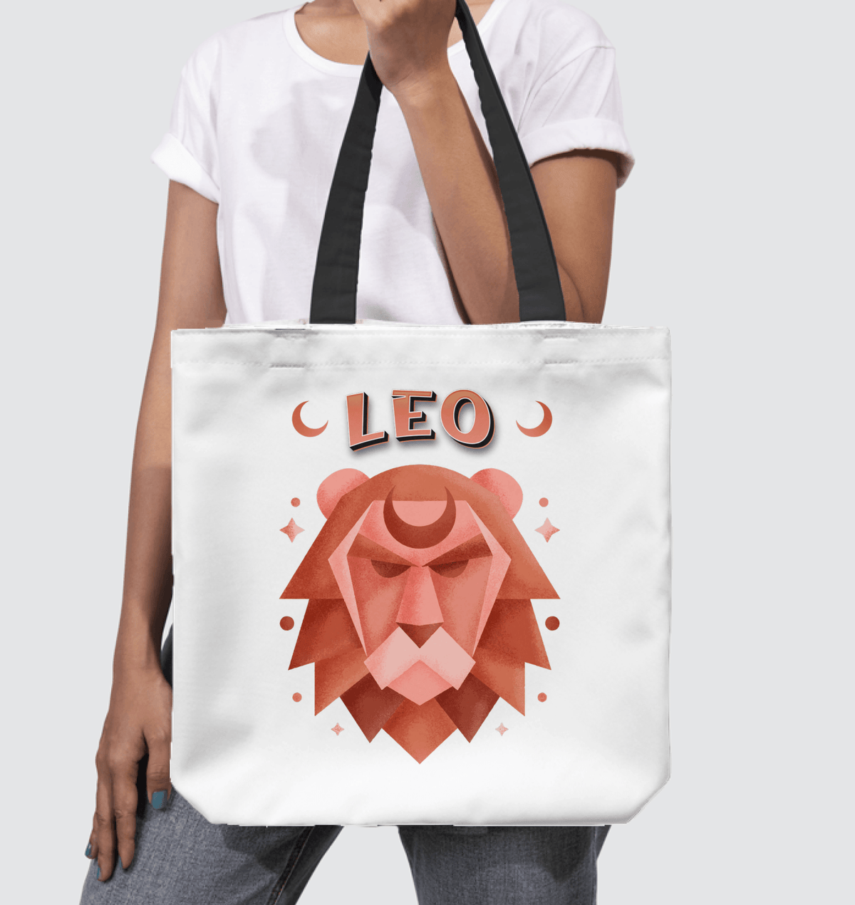 Leo Basketweave Tote Bag | Zodiac Series 2 - Beyond T-shirts