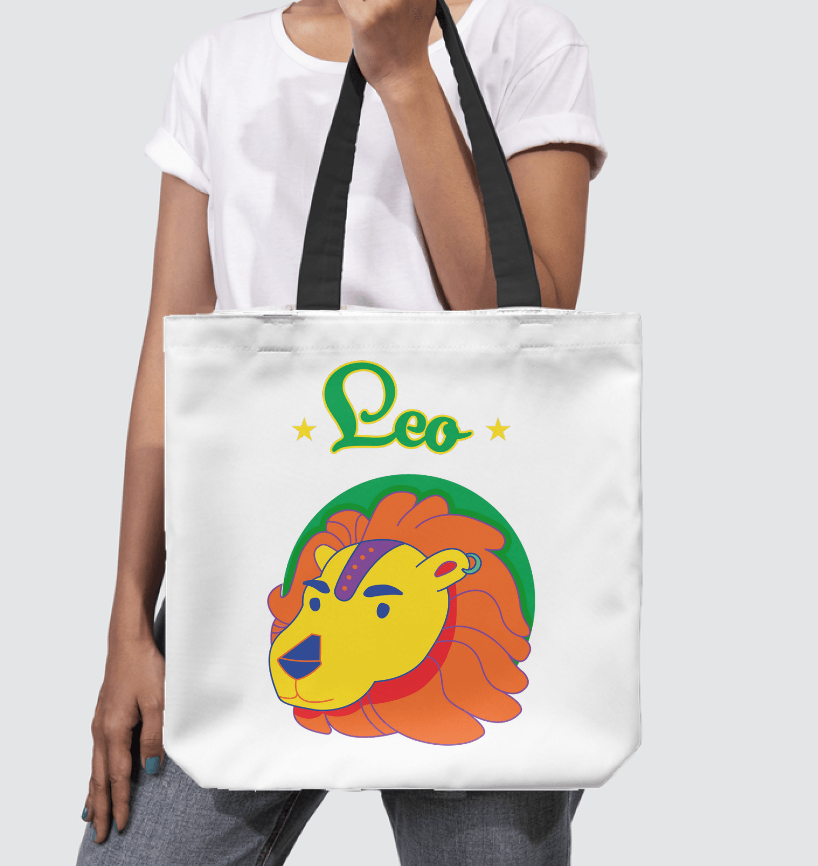 Leo Basketweave Tote Bag | Zodiac Series 5 - Beyond T-shirts