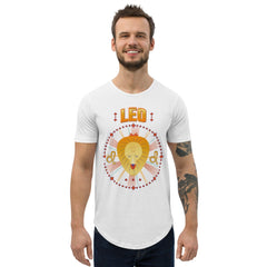 Leo Men's Curved Hem T-Shirt | Zodiac Series 1 - Beyond T-shirts