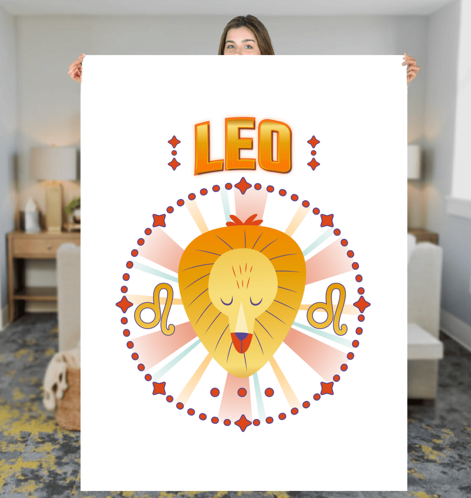 Leo Sherpa Blanket | Zodiac Series 1 - Beyond T-shirts