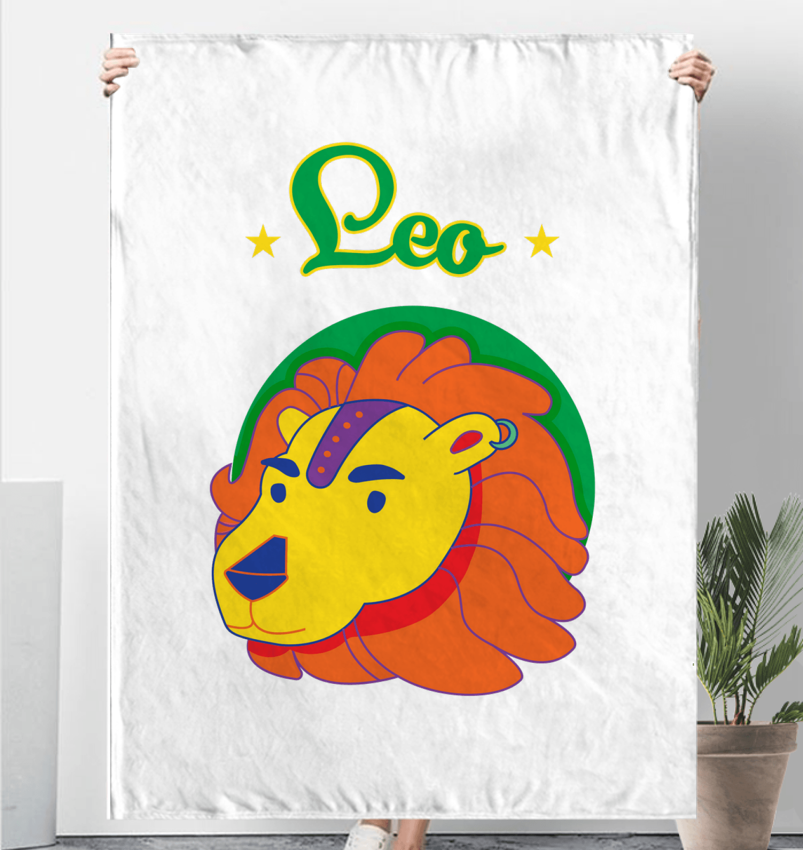 Leo Sherpa Blanket | Zodiac Series 5 - Beyond T-shirts