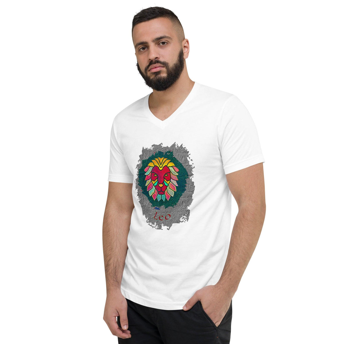 Leo Unisex Short Sleeve V-Neck T-Shirt | Zodiac Series 11 - Beyond T-shirts