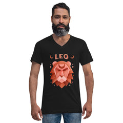 Leo Unisex Short Sleeve V-Neck T-Shirt | Zodiac Series 2 - Beyond T-shirts