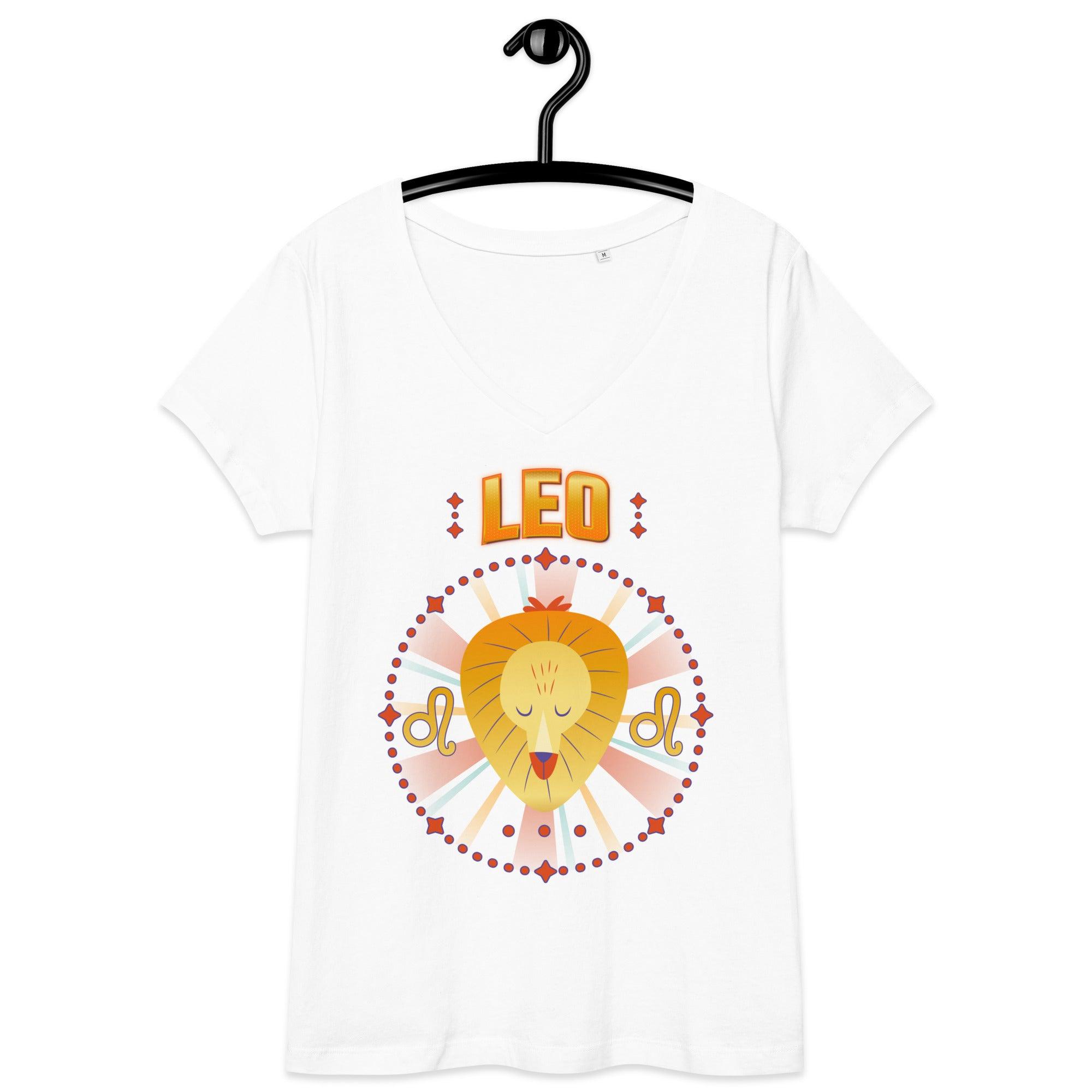 Leo Women’s Fitted V-Neck T-Shirt | Zodiac Series 1 - Beyond T-shirts