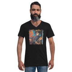 Let The Sax Speak Unisex Short Sleeve V-Neck T-Shirt - Beyond T-shirts