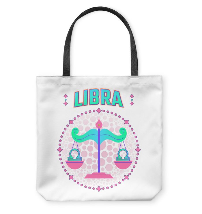 Libra Basketweave Tote Bag | Zodiac Series 1 - Beyond T-shirts