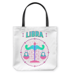 Libra Basketweave Tote Bag | Zodiac Series 1 - Beyond T-shirts