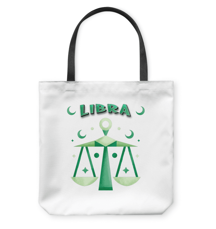 Libra Basketweave Tote Bag | Zodiac Series 2 - Beyond T-shirts