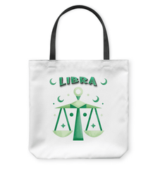 Libra Basketweave Tote Bag | Zodiac Series 2 - Beyond T-shirts