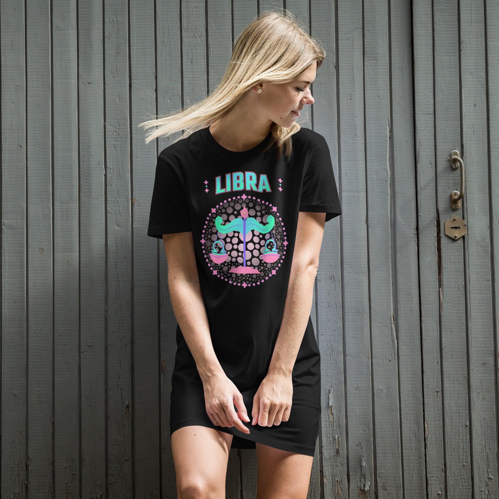 Libra Organic Cotton T-Shirt Dress | Zodiac Series 1 - Beyond T-shirts