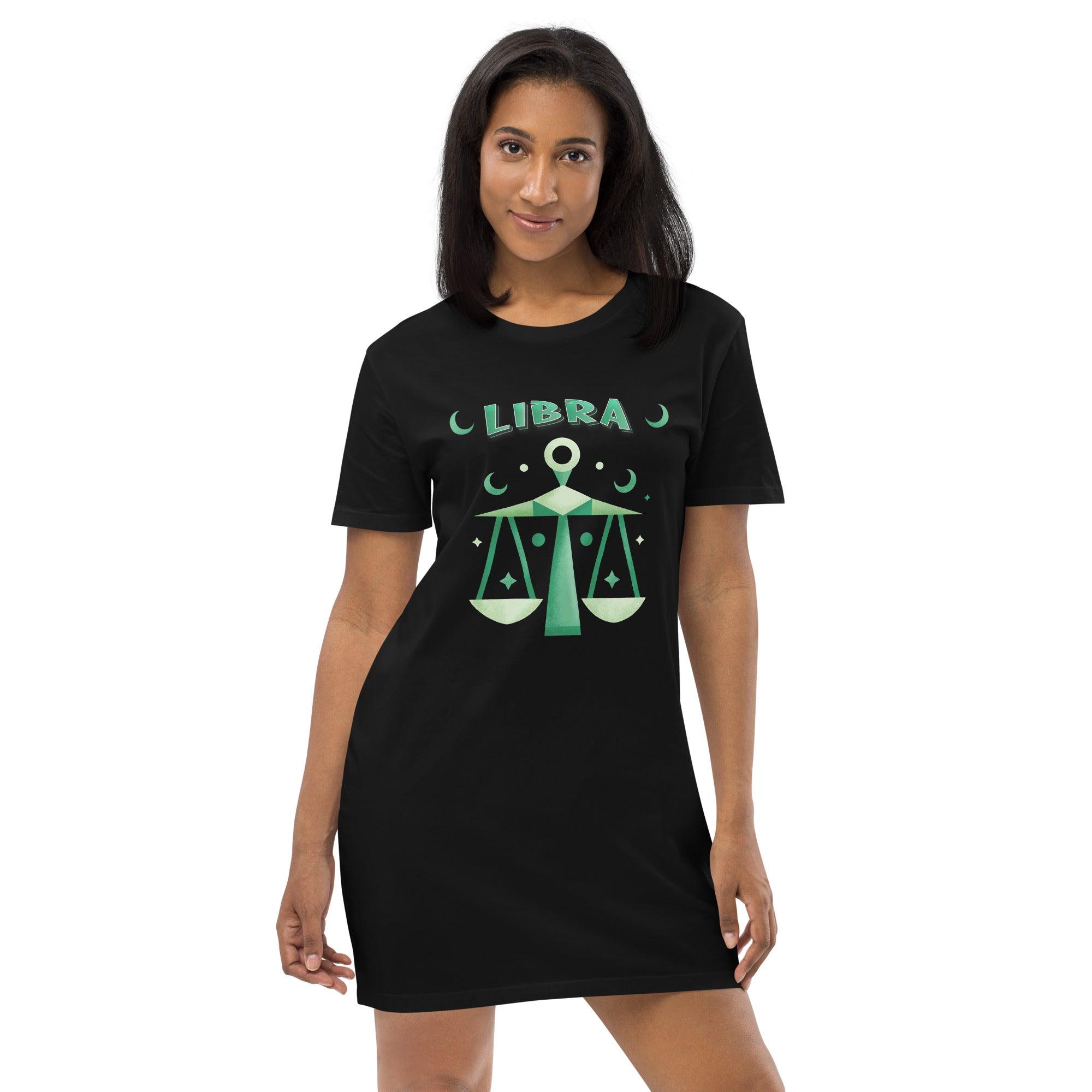 Libra Organic Cotton T-shirt Dress | Zodiac Series 2 - Beyond T-shirts