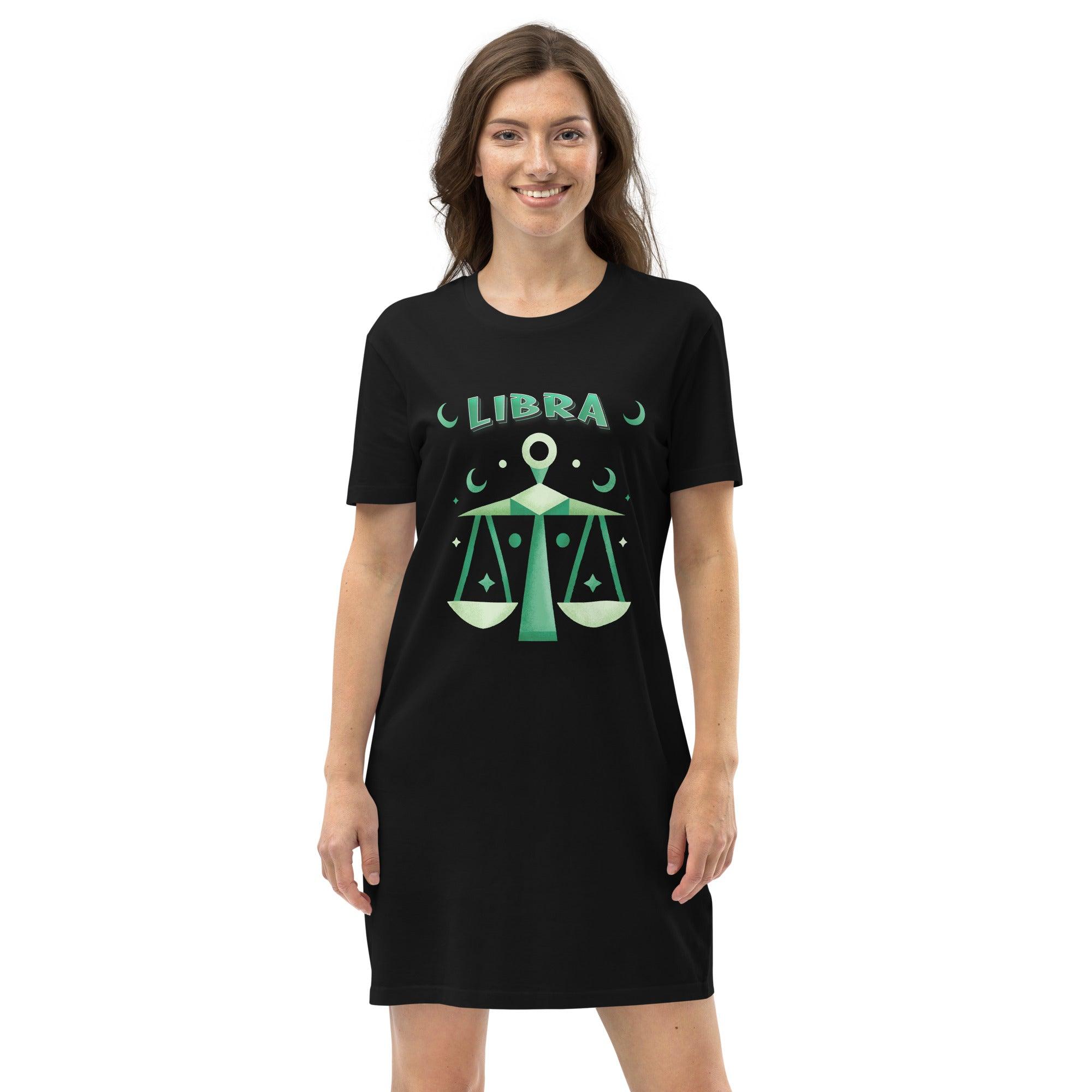 Libra Organic Cotton T-shirt Dress | Zodiac Series 2 - Beyond T-shirts