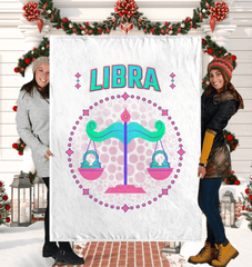 Libra Sherpa Blanket | Zodiac Series 1 - Beyond T-shirts