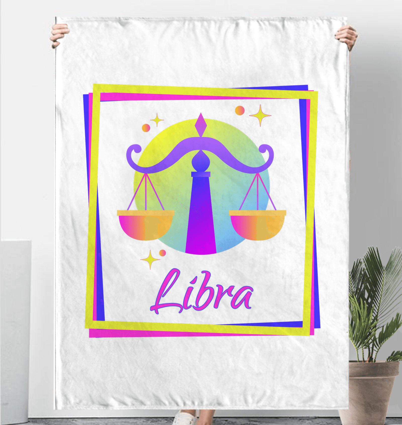 Libra Sherpa Blanket | Zodiac Series 3 - Beyond T-shirts
