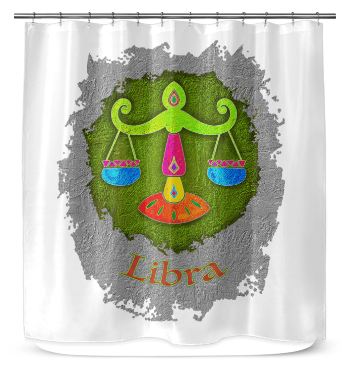 Libra Shower Curtain | Zodiac Series 11 - Beyond T-shirts