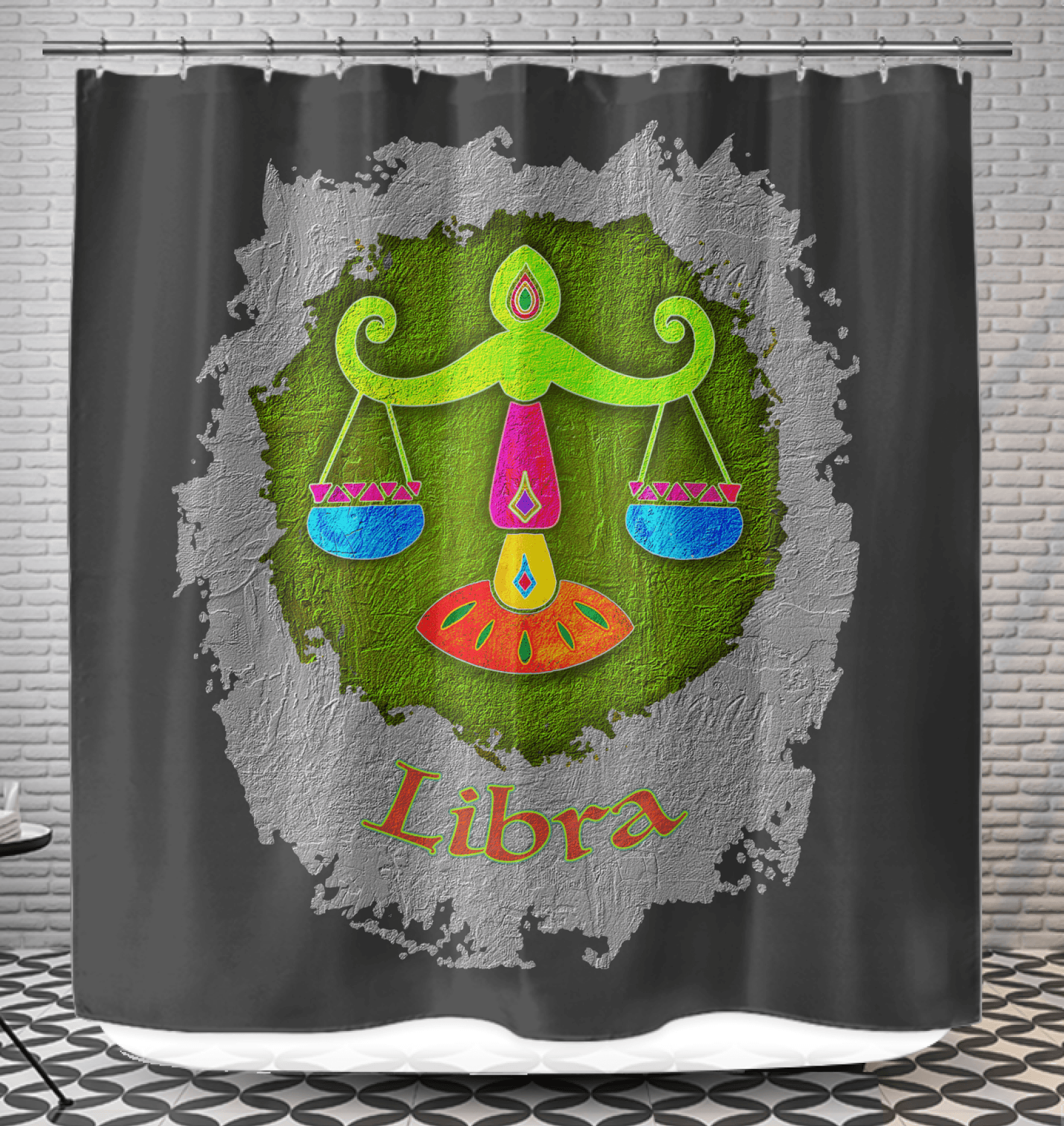 Libra Shower Curtain | Zodiac Series 11 - Beyond T-shirts