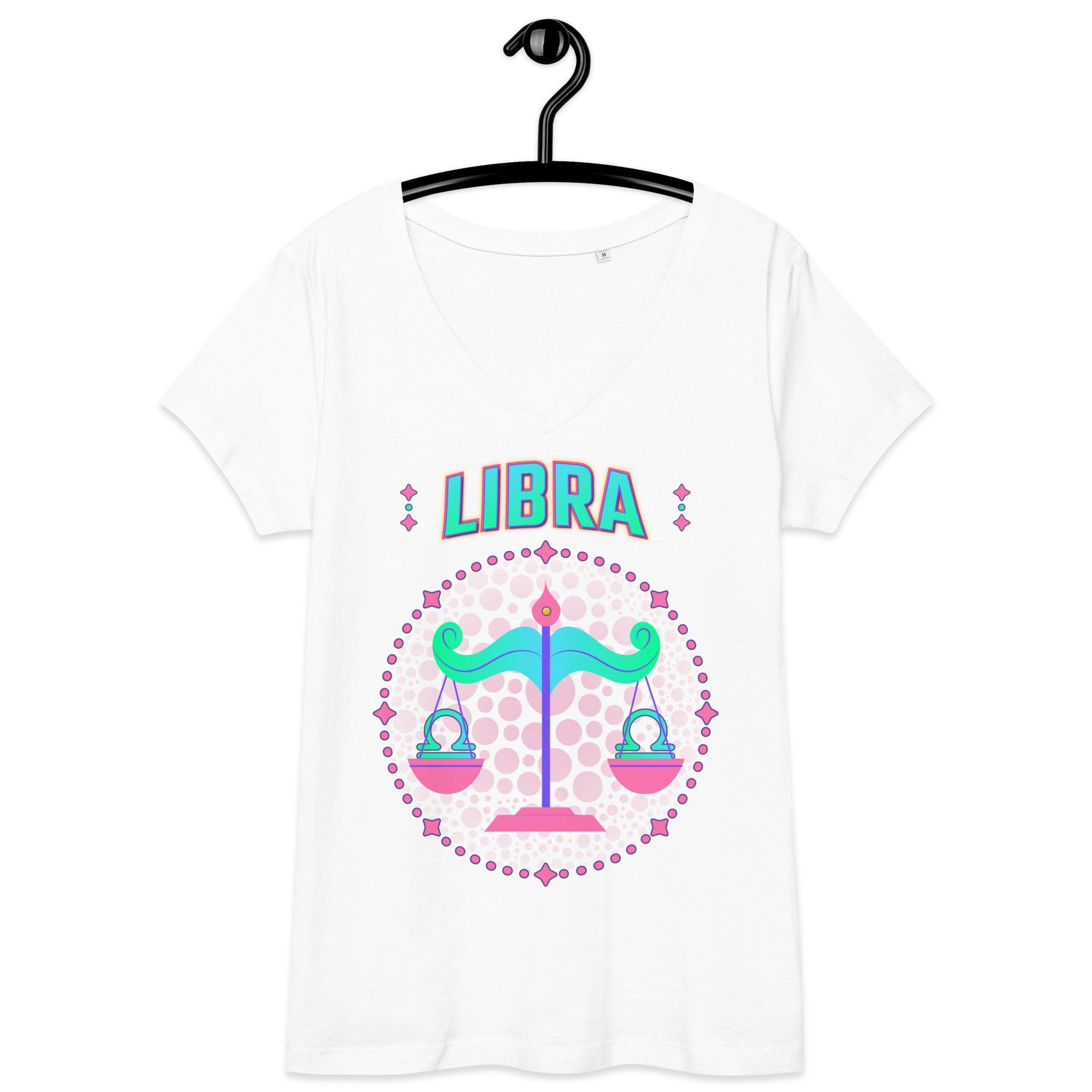 Libra Women’s Fitted V-Neck T-Shirt | Zodiac Series 1 - Beyond T-shirts