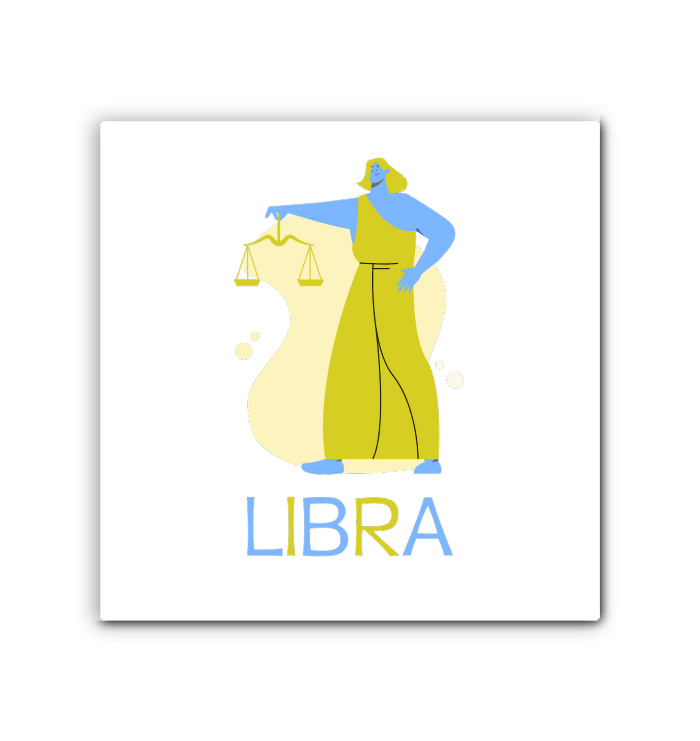 Libra Wrapped Canvas 12x12 | Zodiac Series 4 - Beyond T-shirts