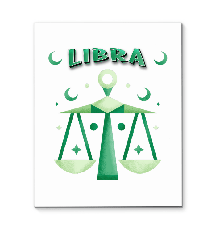 Libra Wrapped Canvas 16x20 | Zodiac Series 2 - Beyond T-shirts