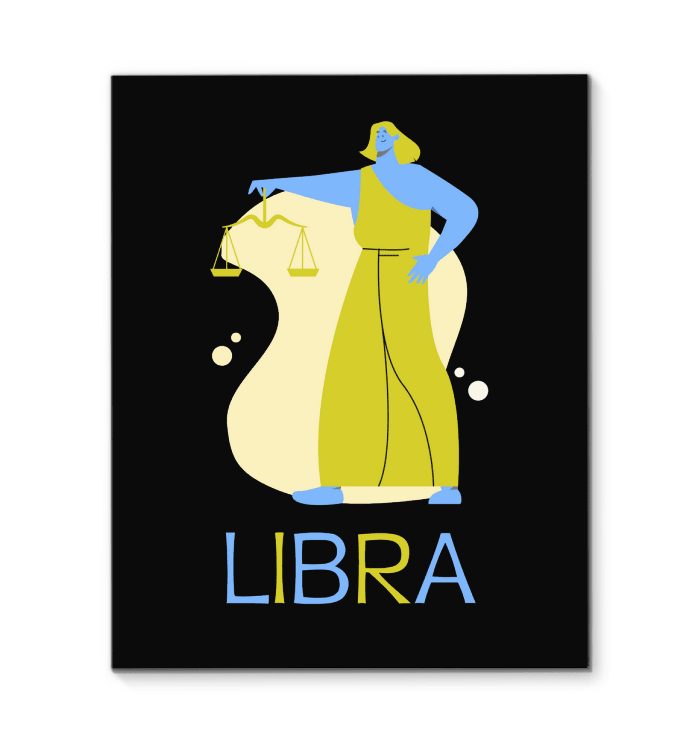 Libra Wrapped Canvas 16x20 | Zodiac Series 4 - Beyond T-shirts