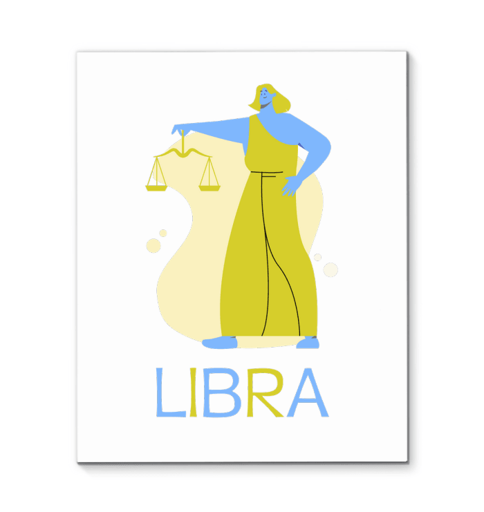 Libra Wrapped Canvas 16x20 | Zodiac Series 4 - Beyond T-shirts