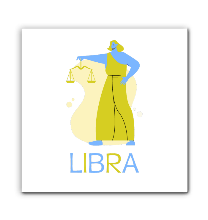 Libra Wrapped Canvas 20x20 | Zodiac Series 4 - Beyond T-shirts